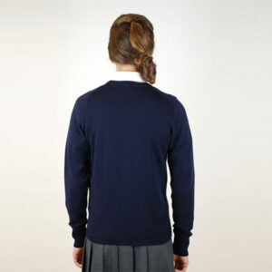 Girls Navy Knited Cardigan