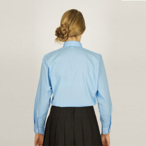 Girls Sky Blue Long Sleeved Blouses - 2 Pack