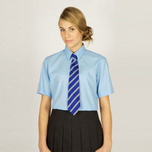 Girls Sky Blue Short Sleeved Blouses - 2 Pack