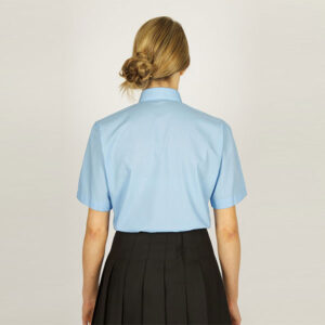 Girls Sky Blue Short Sleeved Blouses - 2 Pack